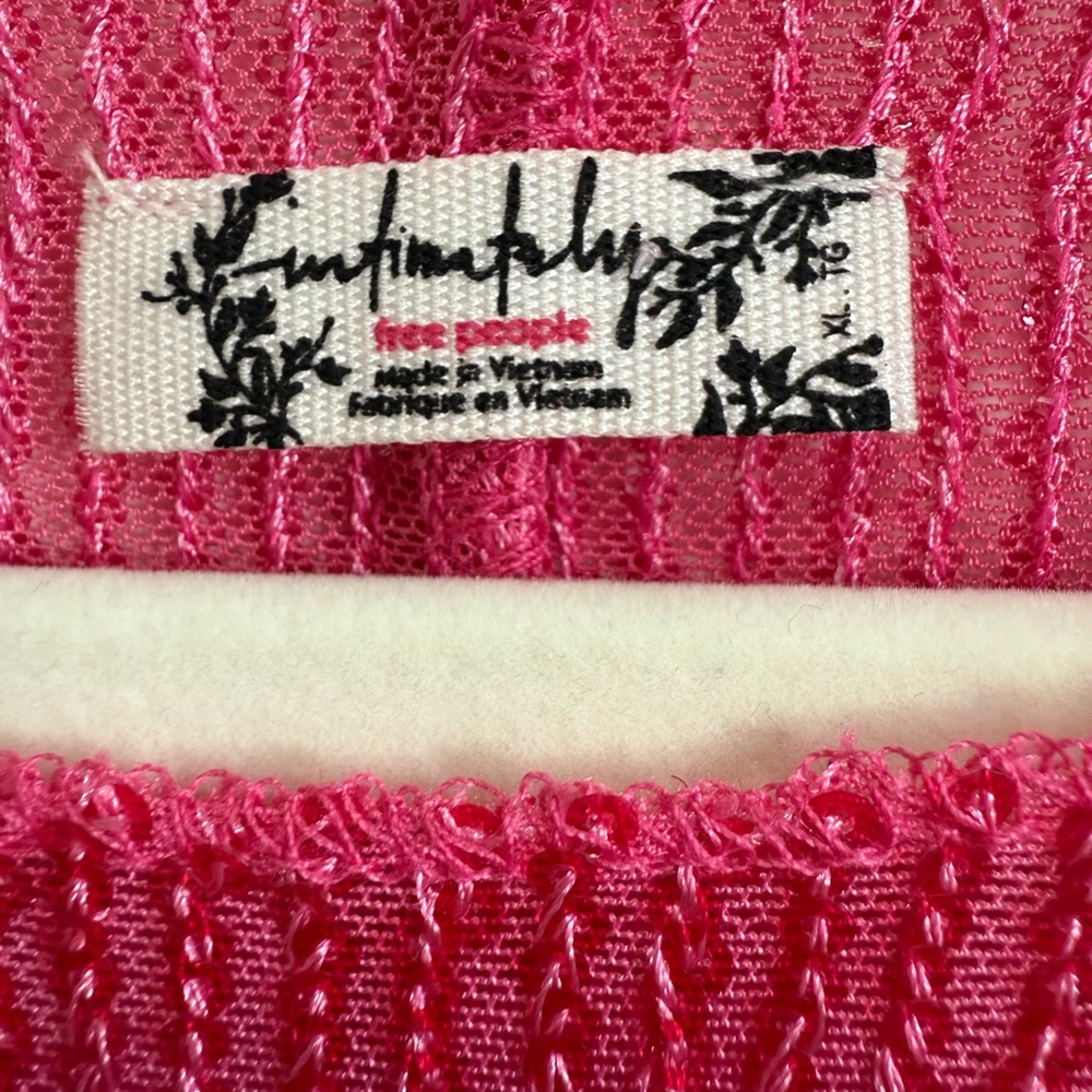 FREE PEOPLE Gold Rush Long Sleeve / Hot Pink Combo Party Club Cocktail Blacktie - Picture 7 of 13